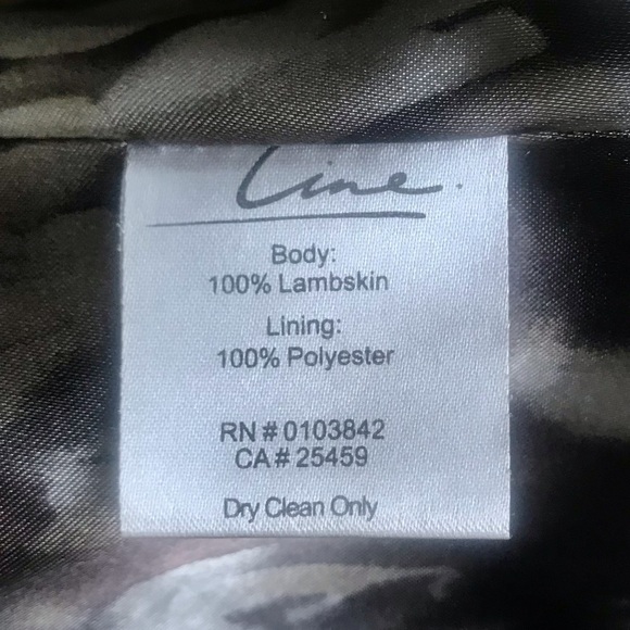 Line Navy Blue Lambskin Cropped Jacket, Size L - Picture 11 of 12